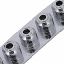 1 Pcs Electric Guitar Bridge String Thru Body Ferrules Bushing Plate - Silv