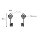 50pcs Blank Heart Bezel Key Lock Charms Pendants Jewelry Making Finding