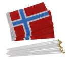 12pcs Mini Norwegian Flag Norway Flag with Flag For Congratulations 21x14cm I8Z2