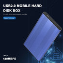2.5 inch HDD Case USB2.0 SATA External Hard Drive Disk Enclosure Box (Blue) A
