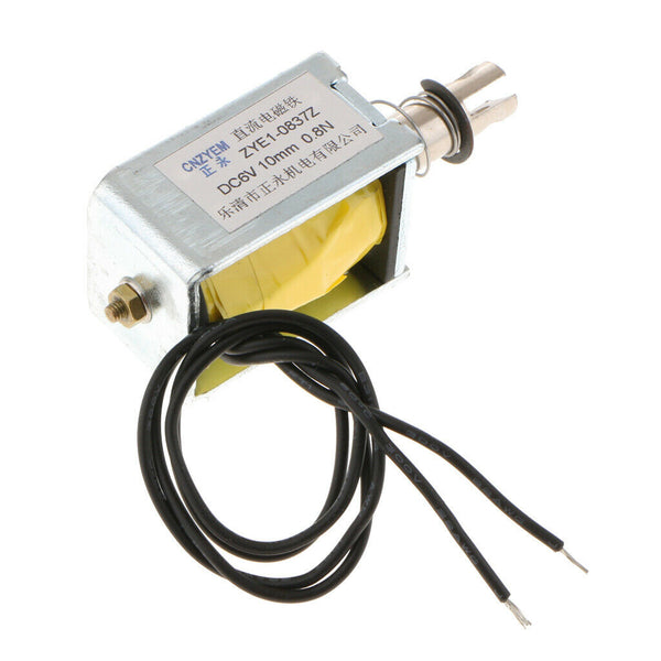 Push Pull DC Spring Plunger Solenoid Electromagnet 6V 10mm 0.8N,suitable for