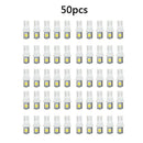 50Pcs Super White T10 Wedge 5-SMD 5050 LED Light bulbs W5W 2825 158 192 168 194