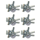 6Pcs 3 Way Petcock Fuel Tank Shut Off Valve for Motorcyle Dirt Bike 1/4 inch