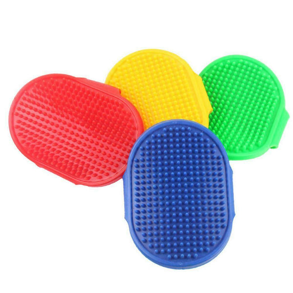 Dog Cat Bath Brush Rubber Glove Hair Fur Grooming Massage Pets Supplies A#S