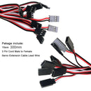 10PCS 300MM Servo Extension Lead Wire Cable For RC Futaba, JR, Male to Female #