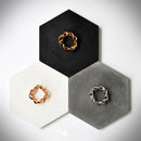 Geometric Design Concrete Coasters Molds Tea Cup Holder Molds Cement Coaste T6B3