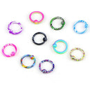 10X Body Piercing Round Captive Bead Nose Ring Hoop Stud Gauge Women Jewelry JR