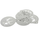 6pcs/lot Stainless Steel Metal Chocolate DIY Coffee Art Mould Coffee Stenc 3C