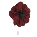 Mens Fuchsia Flax Flower Lapel Brooch Boutonniere Tuxedo Corsage Stick Pin