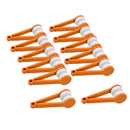 24Pcs Microfiber Spectacles Eyeglasses Cleaner Cleaning Brush Wiper Orange