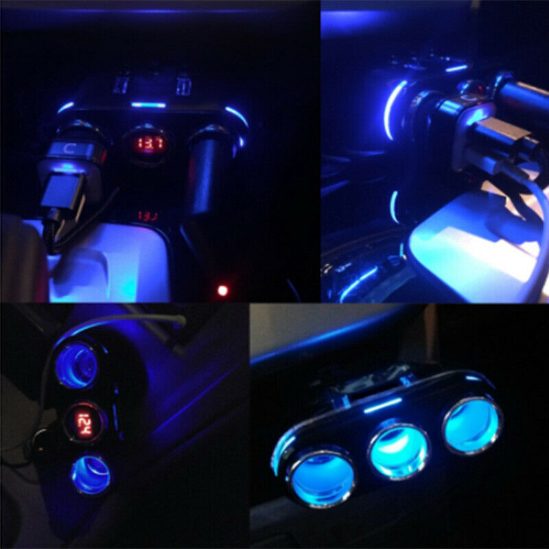 Car Socket Splitter Plug LED ZSB Charger Adapter Practical convenient  new OZ
