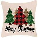 4pcs Linen Christmas Cushion Covers Throw Pillow Cover 45x45cm