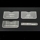 4Pcs/set Clear Acrylic Templates for Card Wallet Bag Leather Crafts Making
