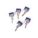 5Pcs ON-OFF-ON 3Pin 3Position Mini Latching Toggle Switch AC 125V/6A  OZ