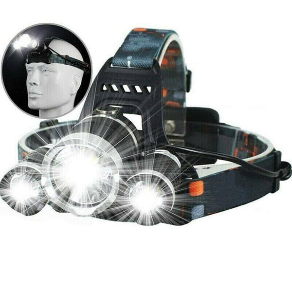 Super-bright 12000LM 3 X XM-L T6 LED Headlamp Headlight Flashlight Head Torch