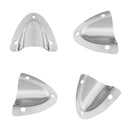 4pcs Marine Boat Stainless Steel Large Clamshell Vent / Wire Cable Cover