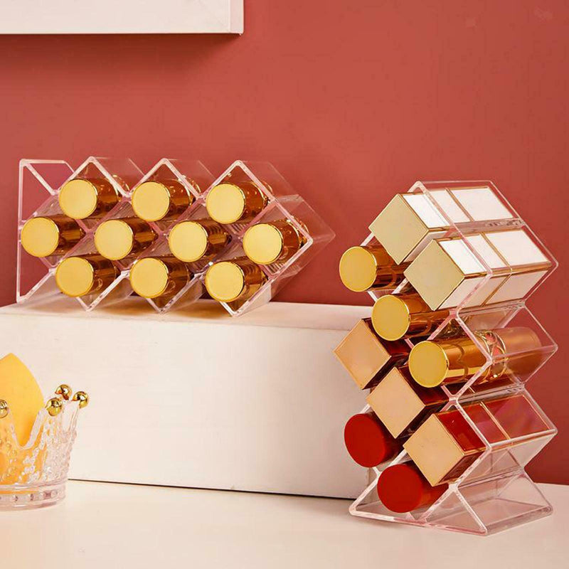 Fish Shape Lipstick Organizer Lip Gloss Storage Tower Makeup Stand for 10 Lip