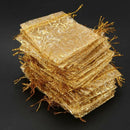 100pcs Champagne Eyelash Organza Drawstring Pouches Jewelry Party Wedding F A8Q5