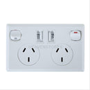 Dual USB Port Wall Socket Charger DC Power Receptacle Outlet Plate Panel AU Plug