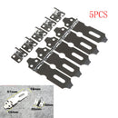 5pcs Stainless Steel Home Drawer Door Safety Padlock Latch Hasp Staple Parts FT
