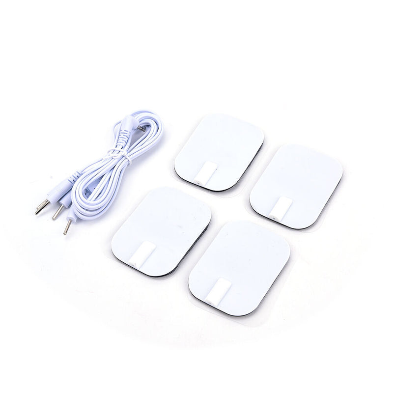 Electrode Lead Wires Cable for Tens Massager 2.5mm Connection with 4 Patches  TE