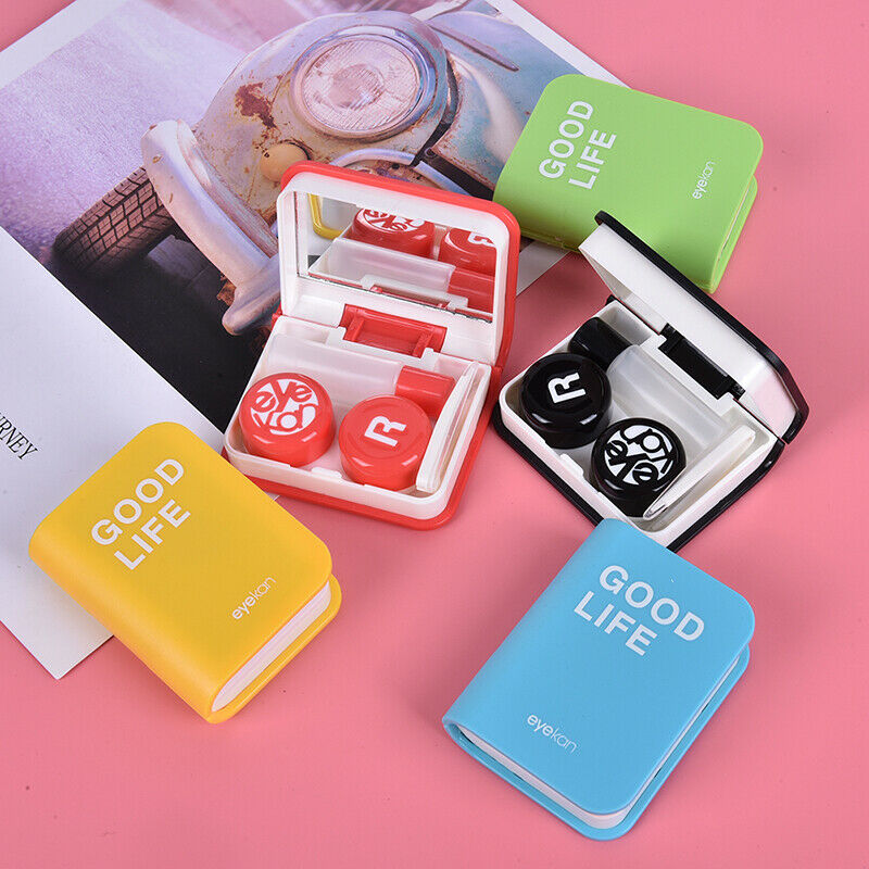 Book Travel Glasses Contact Lenses Box Contact lens Case for Eyes Car N Gw