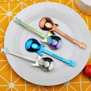 Set of 4 Guitar Shaped Stainless Steel Coffee Spoon Demitasse Spoons Desser V5A7