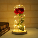 LED Flashing Luminous Artificial Preserved Rose Romantic Decorative Flower  K5Z1