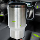 Stainless Steel Car Mug Auto Travel Heating Cup Heated 12V 500ml Coffee Warm Tea