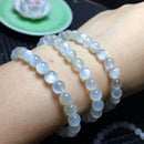 8mm Round Crystal Moonstone Natural Stone Stretched Beaded Bracelet for Female