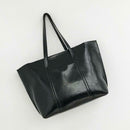 4pcs/set Women Shoulder Bags Tote Oil PU Leather Messenger Handbags (Black)