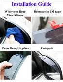 Universal Rear View Clear Side Mirror Rain Snow Shield for Car Truck 2 Pieces