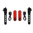 2Pcs/Set Rear Bike Tail Light,Ultra Bright Usb Rechargeable Bicycle TaillighR1E6