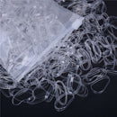 500pcs Clear Ponytail Holder Elastic Rubber Band Hair Ties Ropes Rings A Gw