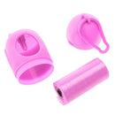 Penguin Pill Shape Pet Dog Poop Bag Dispenser Waste Garbage Bag Set (Pink)