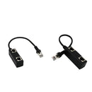 2Pcs Lan Etherner rj45 Male to Dual Female Splitter Extension Cable Adapter
