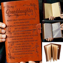 A6 ToMy Granddaughter Engraved Leather Journal Notebook DiaryBirthday Graduation