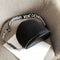 Fashion Crossbody Bag Women Leather Shoulder Messenger Saddle Bags (Black)
