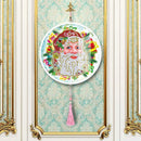 Xmas Santa Mural Pink Tassels Special Shape DIY Diamond Painting Home Decor