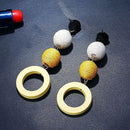 Fashion Women Circle Ball Dangle Ear Stud Geometric Earrings Casual Jewelry