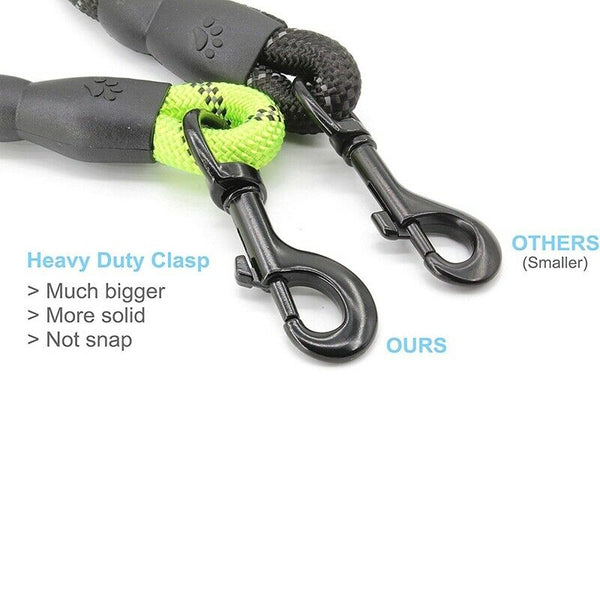 5 Ft Strong Dog Leash Comfortable Padded Handle Highly Reflective Threads M X7P5
