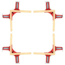 4 X 75 mm Angle clamp Right angle clip Red