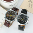 Men Luxury Stainless Steel Quartz Military Sport Leather Band Dial Wrist Watch