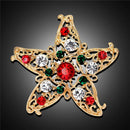 1x New Unisex Star Crystal Rhinestone Snowman Christmas Brooch Pin Xmas Gift SP