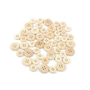 50PCS Mixed Round 4-Holes Wooden buttons Fit Sewing  Scrapbooking Craft 15 20mm