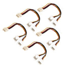 5 Pcs 3 Pin Female to Dual Male PC Fan Splitter Extension Cable 20cm