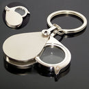 Portable 8X Folding Key Ring Magnifier with Key Chain Daily Magnifying Tool