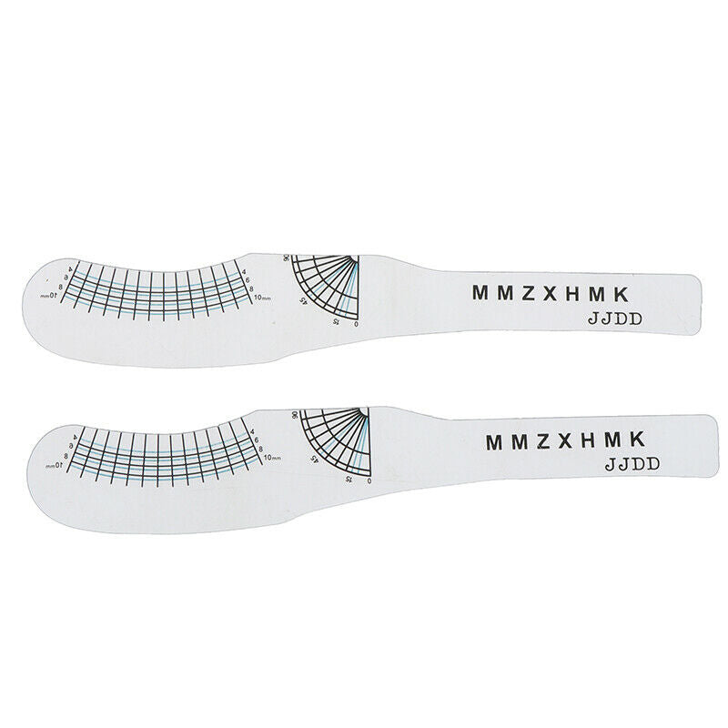 2Pc Eyelash Extension Styling Ruler Measuring Ruler Tool Before & After Lash  Kw