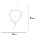 Christmas Tree Pendant Cute Plush Home Festival Ornaments (Heart White)