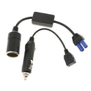 2 in 1 EC5 to Female Cigarette Lighter Socket & Car Charge to USB Cable